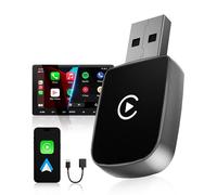【 Migliorato 2026 】WityEye CarPlay e Android Auto Wireless Adattatore 2 in 1, V5.3 Bluetooth Connessione stabile, 5,8 GHz WiFi Trasferimento dati veloce, per Apple iPhone iOS 10+, Smartphone Android