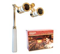 Migliorato Opera Occhiali 3 x 25 Trasparente Ottico ( Cco ) White-Pearl & Oro