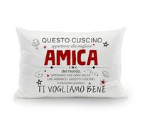 Migliore Amica Speriamo che ogni volta che abbracci questo cuscino ti ricordi quanto ti vogliamo bene Federe per le migliori amiche Regalo promemoria per donne ragazze compleanno Natale(amica-b)