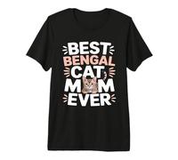 Migliore Bengala Cat Mom Ever Cute Pet Amante Maglietta Premium