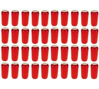 Migliore Choice Premium Composizione Luce tombale n. 7 Rossa, Candele per cimitero, Lanterna per Tomba e Candele a Lunga Durata, Rot, 40
