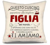 Migliore Figlia Speriamo che ogni volta che abbracci questo cuscino ti ricordi quanto Ti Amiamo Copricuscino abbraccio per la figlia da parte di mamma papà Regalo di compleanno Regalo di Natale