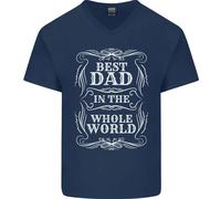 Migliore Papà IN la Parola Festa Del Papà Uomo Scollo A V Cotone T-Shirt