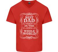 Migliore Papà IN la Parola Festa Del Papà Uomo Scollo A V Cotone T-Shirt