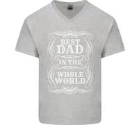 Migliore Papà IN la Parola Festa Del Papà Uomo Scollo A V Cotone T-Shirt