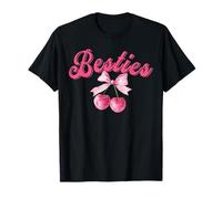 Migliori amiche BFF ciliegia carina e fiocco coquette Maglietta