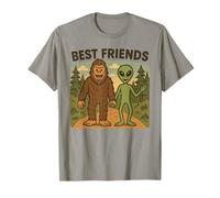 Migliori Amici Divertente Bigfoot e Alien Cryptid, UFO, Fantascienza Maglietta