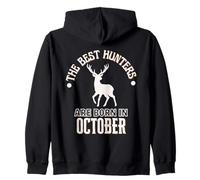 Migliori Cacciatori Sono Nati in Ottobre Regalo di Compleanno Felpa con Cappuccio