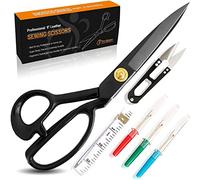 Migliori Forbici per il Cucito - Forbici per Artigianato in Pelle - Manici Confortevoli e Resistenti - Lame Super Affilate - Ideali per Tessuto, Sartoria - Metro a Nastro, Tagliafilo, 3 Scucitori