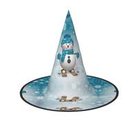 Migpkd 3d Bella Natale Cartoon Sci Pupazzo di Neve Fiocco di Neve Halloween Cappello Strega Per Le Donne Degli Uomini Cosplay Accessori Per Il Partito In Costume Cappello