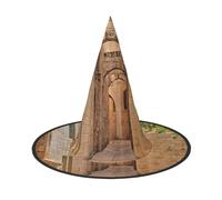 Migpkd Architettura Strade Case Cappello Da Strega Di Halloween Per Le Donne Degli Uomini Cosplay Accessori Per Il Partito In Costume Cappello Mago