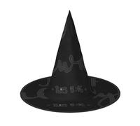 Migpkd Be Joyful Calligrafia Cappello Da Strega Di Halloween Per Le Donne Degli Uomini Cosplay Accessori Per Il Partito In Costume Cappello Da Mago