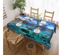 Migpkd Bella Vista Del Mare 137,2 x 182,9 cm Tovaglie Resistente alle Rughe Lavabile Sala Da Pranzo Tovaglia Per Tavoli Rettangolari