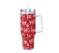 Migpkd Bicchiere con fondo natalizio da 1180 ml, con manico, isolamento estivo e tazza di raffreddamento per regalo di compleanno