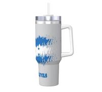 Migpkd Bicchiere da 1180 ml, con bandiera blu dell'Honduras, con manico, isolamento estivo e tazza di raffreddamento per regalo di compleanno