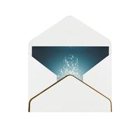 Migpkd Biglietti di fiori di loto asiatici con buste, biglietti di auguri con buste, inviali ad un caro amico