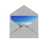 Migpkd Biglietti vuoti con buste, motivo: spiaggia al tramonto, biglietti di auguri con buste, inviali ad un amico intimo