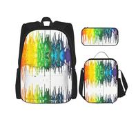 Migpkd Borsa per la scuola bianca astuccio portapranzo borsa combinatorezaino per la scuola dei bambini