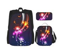 Migpkd Borsa per la scuola con motivo floreale decorativo e alla moda, ideale per la scuola dei bambini