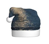 Migpkd Bright Moon At Sea - Cappello da Babbo Natale hippie per adulti, per donne e uomini, per Natale, Capodanno, feste