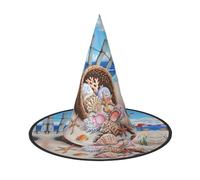 Migpkd Cappello da strega di Halloween del gabbiano volante della spiaggia per le donne degli uomini accessori cosplay per il cappello del mago del partito del costume