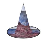 Migpkd Cappello da strega di Halloween del Grand Canyon per donne e uomini, accessori per cosplay, cappello da mago per feste in costume