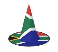 Migpkd Cappello da strega di Halloween della bandiera del Sud Africa per le donne degli uomini accessori cosplay per il cappello del mago del partito del costume