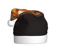 Migpkd Cappello di Babbo Natale con alberi di cocco al crepuscolo, per adulti e donne, per Natale e Capodanno, per feste di Natale