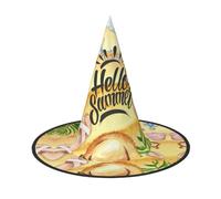 Migpkd Ciao Estate Spiaggia Halloween Cappello Da Strega Per Le Donne Uomini Cosplay Accessori Per Costume Party Wizard Hat