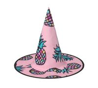 Migpkd Colore Ananas Halloween Cappello Strega Per Le Donne Degli Uomini Cosplay Accessori Per Il Costume Del Partito Mago Cappello