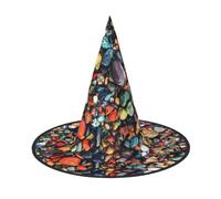 Migpkd Colore Pietre Hippie Cappello Da Strega Di Halloween Per Le Donne Degli Uomini Cosplay Accessori Per Il Partito In Costume Cappello Da Mag