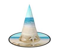 Migpkd Conchiglie Sabbia Cappello Da Strega Di Halloween Per Le Donne Degli Uomini Cosplay Accessori Per Il Costume Del Partito Mago