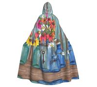 Migpkd Farm Fresh Flowers Primavera Lungo Cappuccio Mantello Mantello Adulto Halloween Mantello Per Costumi Cosplay Unisex