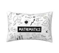 Migpkd Federa per cuscino con stampa matematica, decorazione per la casa, 30,5 x 45,7 cm