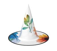 Migpkd Fiore Foglie Colore Halloween Cappello Strega Per Le Donne Degli Uomini Cosplay Accessori Per Il Costume Del Partito Cappello
