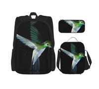 Migpkd Flying Bird - Borsa per la scuola, astuccio portapranzo, zaino combinato, per bambini