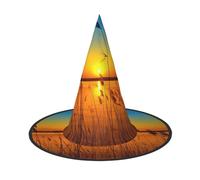 Migpkd Reeds By The River Cappello da Strega di Halloween Per Donne Uomini Accessori Cosplay Per Costume Party Cappello Mago