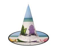 Migpkd Sedie Accanto Al Cielo Blu Mare Cappello Da Strega Di Halloween Per Le Donne Degli Uomini Cosplay Accessori Per Il Partito In Costume Cappello