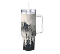 Migpkd Tumbler canadese Smokey Mountain Cliff, bicchiere con manico, isolamento estivo e tazza di raffreddamento per regalo di compleanno