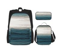 Migpkd Within The Tides - Borsa per la scuola, astuccio portapranzo, borsa combinatoria per bambini