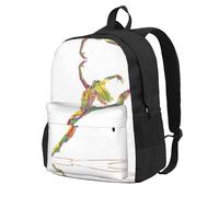 Migpkd Zaino per la scuola a ballerina per ragazzi e ragazze, borsa per libri universitari, zaino leggero per laptop, zaino casual per laptop