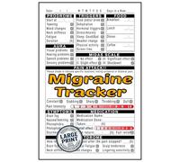 Migraine Tracking Journal Large Print: Quarterly Log Book With Daily Record Headaches, Triggers, Symptoms, and Relief Methods | Easy to Read Diary for Chronic Pain Management