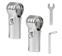 MIGUBIGU 2 PCS Morsetti a T per Tubi Diametro 25mm, Tubatura Morsetto Connettore in Acciaio Inox, Connettore a T per Tubi in Alluminio, Aste Appendiabiti, Ringhiere, Raccordi Tubi Tondi