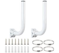 MIGUBIGU 2× Staffa Per Bridge Wireless in Acciaio Inox Universale 32cm | Supporto Per Staffa Per Bridge J su Palo, Regolabile a 150°, Supporto a Ponte Wireless, per AP, CPE, da Parete/Palo