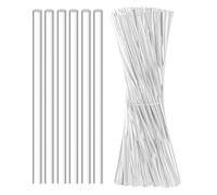 MIGUBIGU 20 aste acriliche trasparenti, 8 mm x 30 cm, rotonde, in acrilico, per lavori artigianali, bastoncini acrilici riutilizzabili