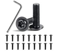 MIGUBIGU 20 PCS Viti a Testa Bombata con Flangia M8 x 16 mm, Vite Legno Testa Bombata Torx con Chiave Torx, Viti Testa Flangiata, Filettatura Completa Nero, per Mobili, Elettrodomestici, Macchinari