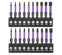 MIGUBIGU 20 Pezzi Inserti Esagonali per Avvitatore Professionali 50mm, Jack da 1/4 di Pollice, Punte Brugola per Avvitatore con Magnetismo, Punte per Cacciavite Esagonale H1.5-H8