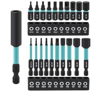 MIGUBIGU 21 Pezzi Inserti Esagonali per Avvitatore Professionali 1/4 H1.5-H10, Jack da 1/4 di Pollice 25 mm + 60 mm, Punte Brugola per Avvitatore con Magnetismo, Punte per Cacciavite Esagonale