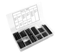 MIGUBIGU 450 Pezzi Spine Elastiche Acciaio Inox, 19 Dimensioni Perno di Tensione a Molla Nero Ø 2.0-10mm, con Scatola di Plastica, per il Fissaggio Tra i Componenti M2 M3 M4 M5 M6 M7 M8 M10