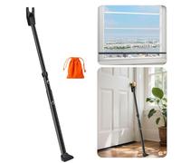 MIGUBIGU Barra di Sicurezza Regolabile per Porte, Securite Porte d'Entrée, Regolabile 59-123 cm, Barra Sicurezza Porta per Porte e Finestre Scorrevoli, per Appartamenti, Camere di Hotel e Case Nero